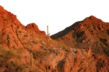 PNG desert mountain border, transparent background