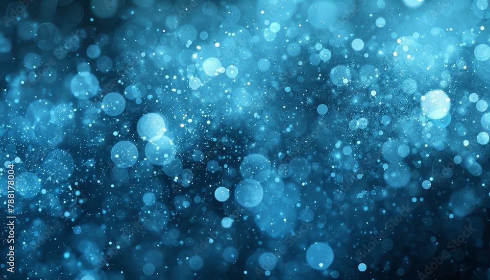 Poster abstract blue bokeh lights create a captivating defocused background for stunning visual impact