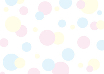 パステルカラーのドット背景イラスト