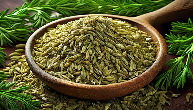 fresh green cumin in a bowl, a bowl full of fresh green cumin, green cumin