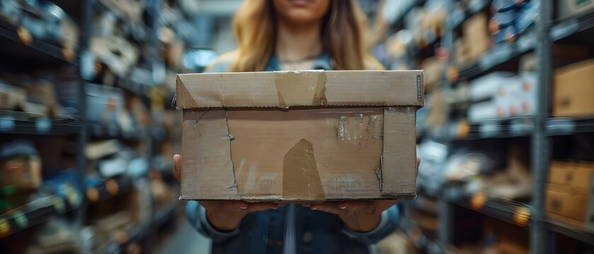 Generous Spirit: Woman Donating in a Store. Concept Charity, Generosity, Giving Back, Community Support