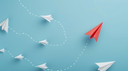 The Red Airplane Leading Way