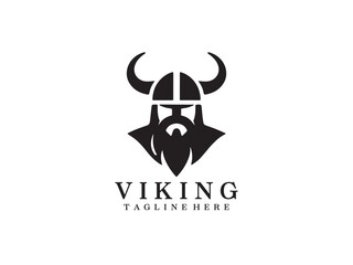 Viking logo design icon symbol vector illustration.