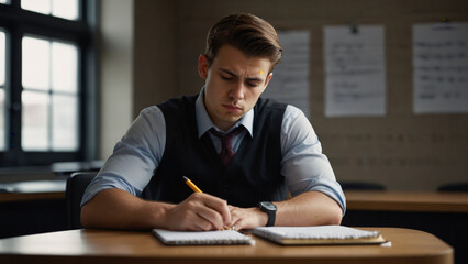 Fototapeta premium businessman working in office