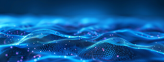 Digital waves, Business graph waves and technology graph, Abstract blue technology background with...