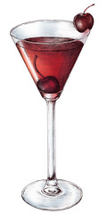Colorful cocktail isolated transparent png
