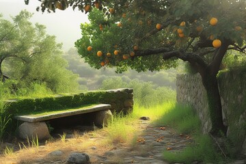 tree nature green fruit plant garden leaf food ripe agriculture organic fresh orange citrus juicy healthy farm branch