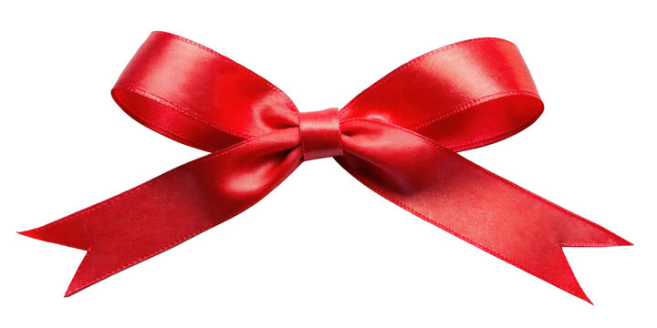 red bow isolated on white