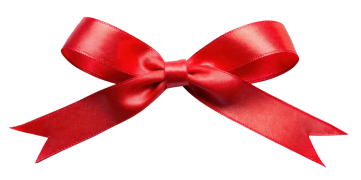 red bow isolated on white