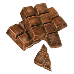 Hand drawn chocolate bar sticker design element