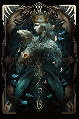 Find Your Path Tarot Deck for Guidance in high resolution isolated on a dark background