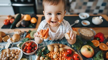 What are some common first foods recommended for babyled weaning