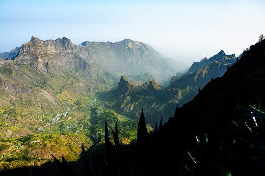 View of Vale do Paul valley from view point, Faja de Cima on Saanto Antao island, Cape Verde.