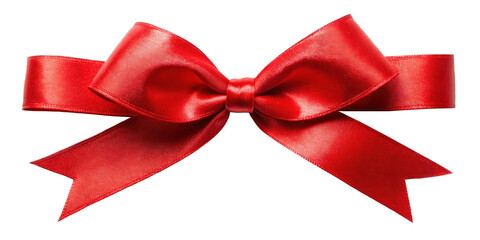 red bow isolated on white