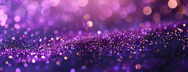 Purple background, Abstract purple background with bokeh effect and shining defocused glitters, Ai