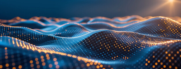 Waves Fiber optics background, Bundle of fiber optic cables. Optical fiber cable Colorful illustration, Abstract technology background with fiber optic network connections. Global Data transfer, Ai 