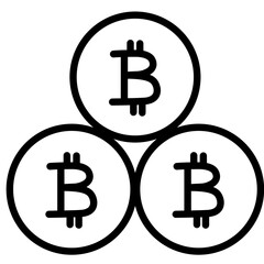 Bitcoin Line Icon