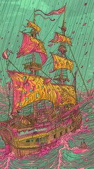 Pirate Ship Tattered sails