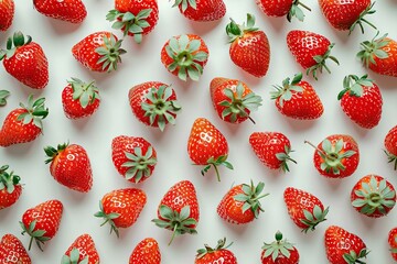 Strawberries background, summer concept