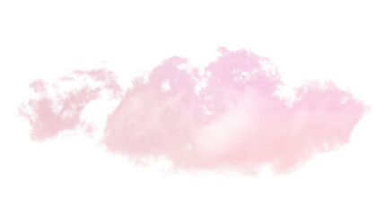 PNG pink cumulus cloud sticker, transparent background