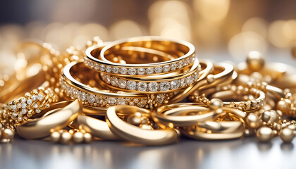 Gold jewelry pile
