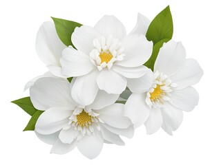 white flowers cutout with an isolated transparent background