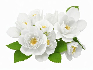 white flowers cutout with an isolated transparent background
