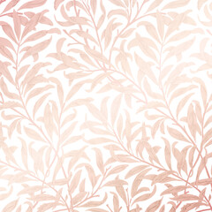 Pink pattern png background, vintage botanical transparent design