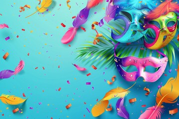Elevate Your Celebration with Our Glamorous and Colorful Party Backgrounds: Ideal for Masquerade Balls, Elegant Events, and Vibrant Festive Occasions - obrazy, fototapety, plakaty