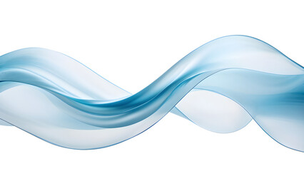 abstract blue wave on transparent background