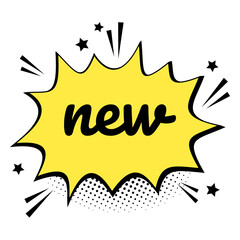 Png colorful new word speech bubble comic lettering © Rawpixel.com