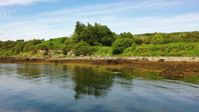 The coast at the Binroe Slipway in Killybegs, County Donegal, Ireland