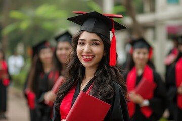Radiant Young Graduate Smiles on Commencement Day - Captured Generative AI