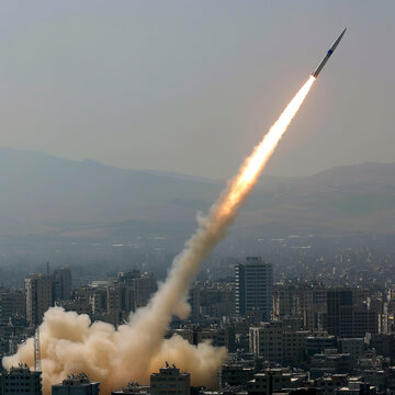 Abschuss einer Luftabwehrrakete - An anti-aircraft missile was fired 