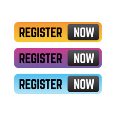 Vector Illustration Register Now Label vector.