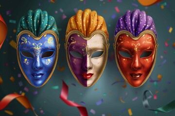 Celebrate in Style: Embrace the Festive Atmosphere with Elaborate Feathered Masks and Vibrant Celebrations at Cultural Festivals