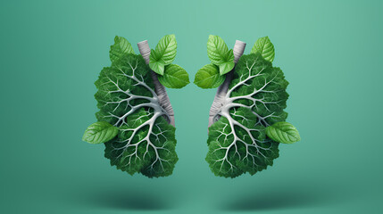 The concept of trees being the lungs of the earth - obrazy, fototapety, plakaty
