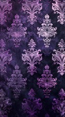 Beautiful purple Damask Pattern with Gradient Effect