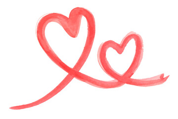 Brushstroke heart png valentines day illustration