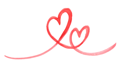 Brushstroke heart png valentines day illustration