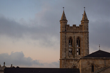 Jerusalem, St. George's Anglican Cathedral in the early morning.  - obrazy, fototapety, plakaty