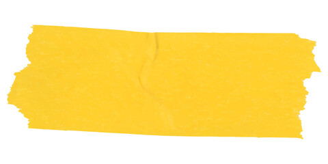 Cute washi tape png sticker, yellow on transparent background