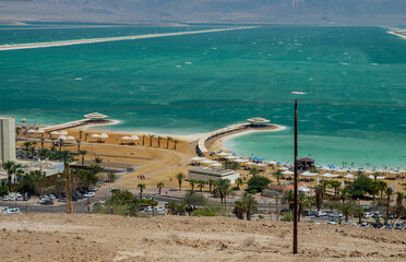 Desert landscape of Israel, Dead Sea, Jordan.
