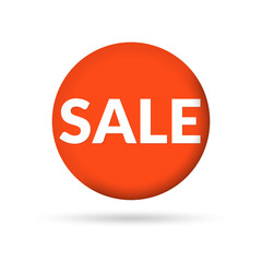 Sale label, badge or sticker. Discount, price off icon or button. Vector illustration.