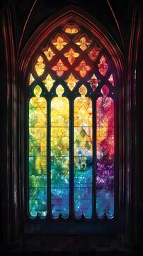 Colorful Gothic Church Window