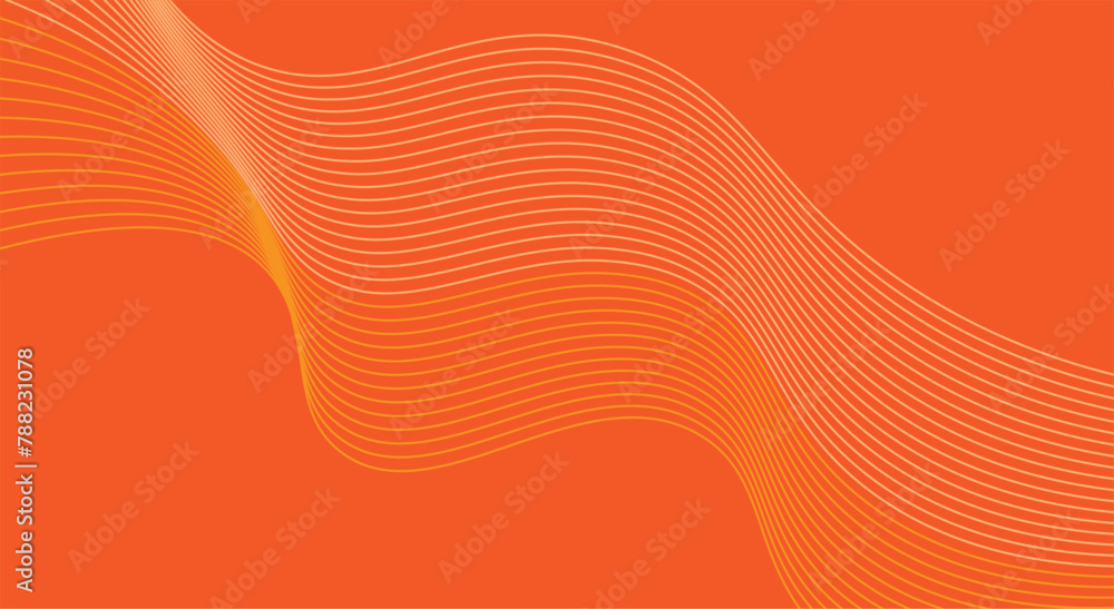 Poster abstract orange background with waves. abstract waves and liquid shapes..