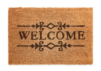 Welcome Mat on white background