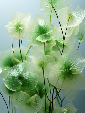 Creative illustration transparent lotus leaf