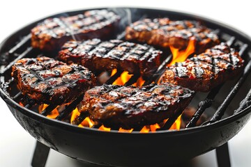 The Ultimate Outdoor Grilling Guide: How to Use Charcoal and Wood Fire to Achieve Smoky Flavors and Delicious Meats - obrazy, fototapety, plakaty