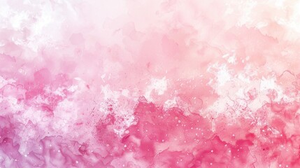 Abstract Pink and White Watercolor Background with Splashes